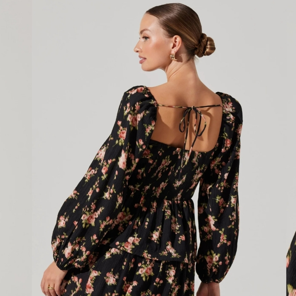 Floral Black Dress - Picture 5 of 7